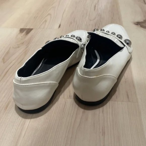 Zara White Loafers with Silver Accents - Picture 4 of 4